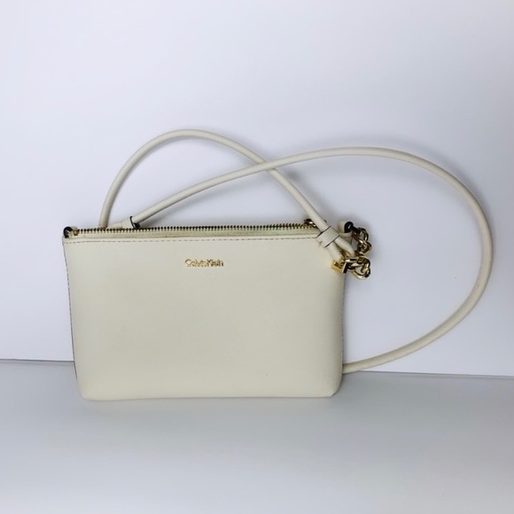 Calvin Klein Ivory White Cross Body Purse